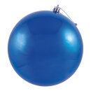 Weihnachtskugel, blau, 6Stck./Blister, nahtlos, gl&auml;nzend, Gr&ouml;&szlig;e:&Oslash; 8cm,  Farbe: blau   Info: SCHWER ENTFLAMMBAR