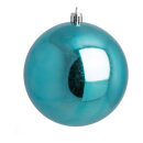 Christmas ball aqua shiny  - Material:  - Color:  - Size: &Oslash; 14cm