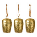 Glocke, 3 Stk./Satz, Gr&ouml;&szlig;e: 15x10x7cm Farbe: gold/bronzefarben/silber