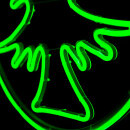 Neonlicht Kreis mit einer Weihnachtsbaum Farbe: gr&uuml;n...
