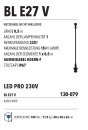 BL E27-05, 0.5m Easy Joint 1 x E27 lamp holder, white rubber cable, 230V